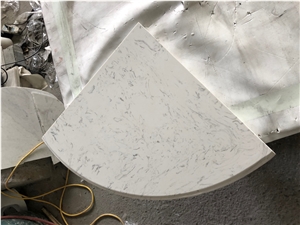 Statuary White Marble Shower Corner Shelf