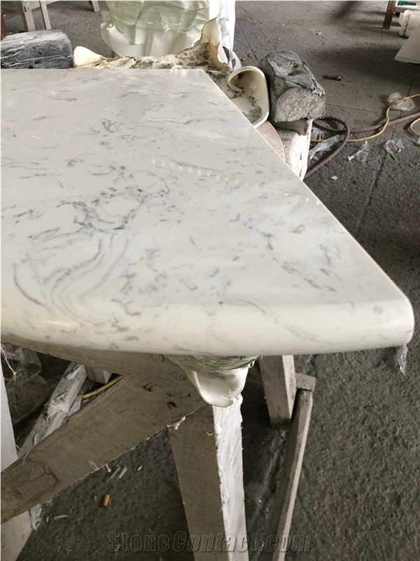 Statuary White Marble Shower Corner Shelf