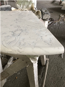 Statuary White Marble Shower Corner Shelf