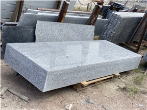 Grey Ukraine Granite Block Headstone 