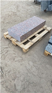 Rosso Santiago Granite Blocks Steps