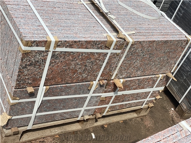 Rosso Santiago Red Granite Tiles, Ukraine Red Granite