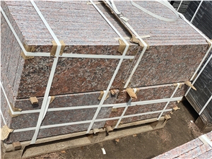 Rosso Santiago Red Granite Tiles, Ukraine Red Granite