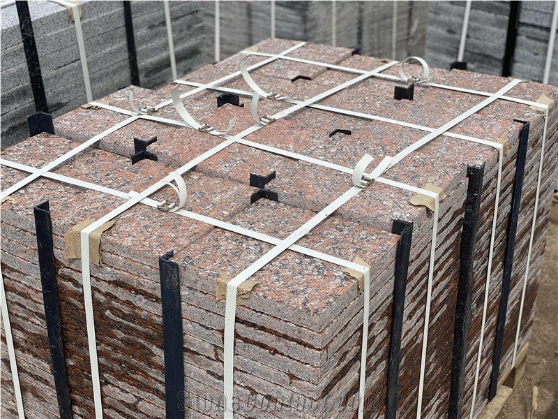 Rosso Santiago Red Granite Tiles, Ukraine Red Granite