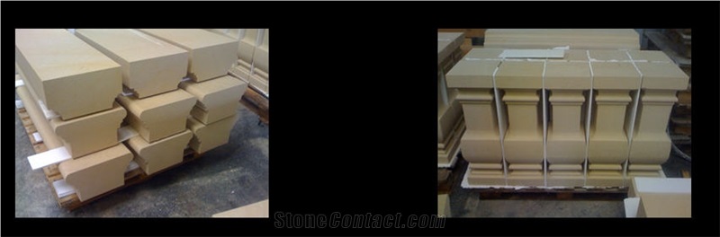 Pierre De Lavoux Limestone Balustrade and Rails