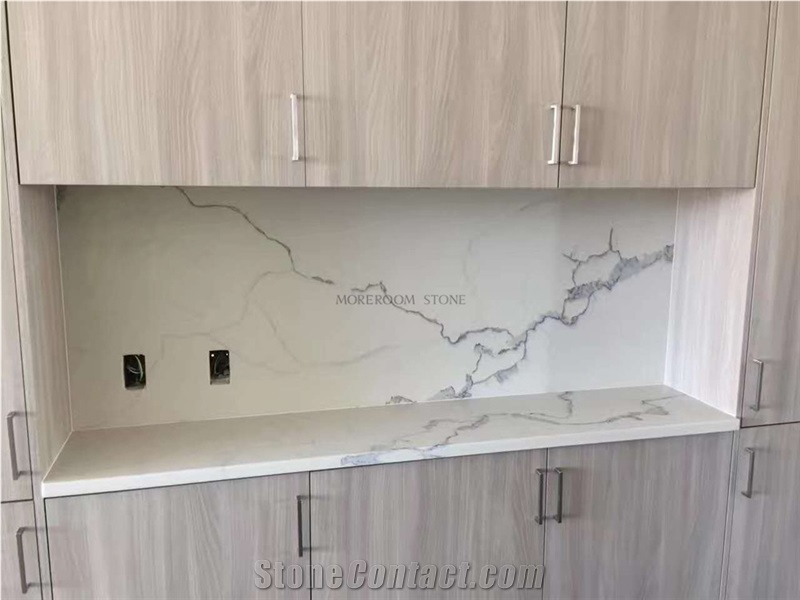 Artificial Stone Calacatta White Quartz Countertop