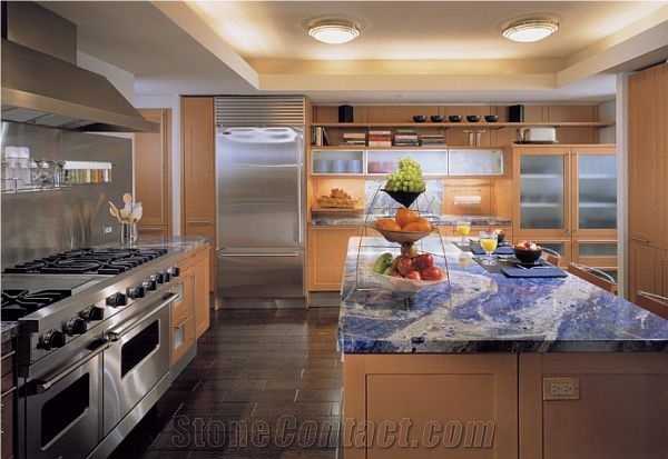 Blue Sodalite Quartzite Countertop Island Top