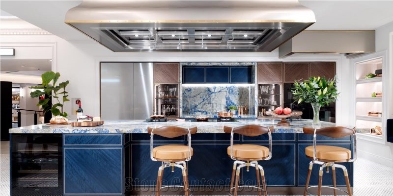 Blue Sodalite Quartzite Countertop Island Top