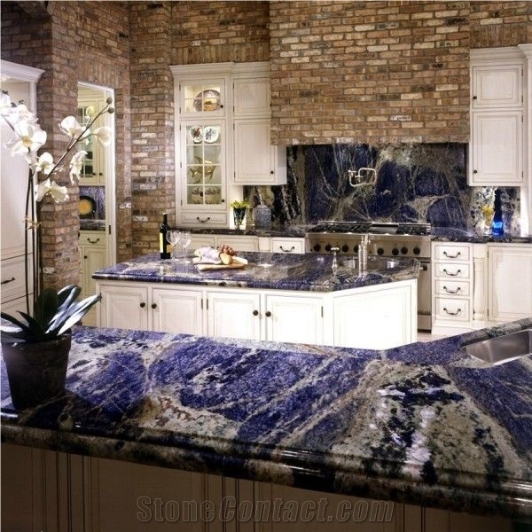 Blue Sodalite Quartzite Countertop Island Top