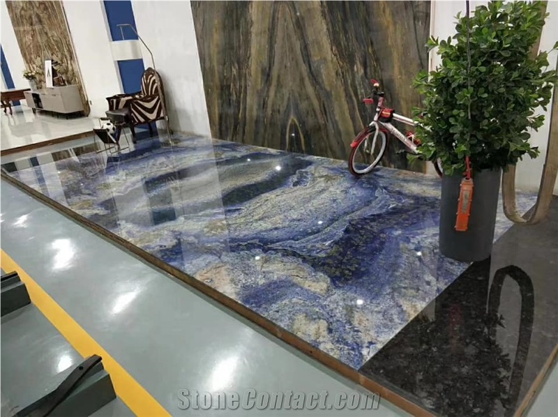 Blue Sodalite Quartzite Countertop Island Top