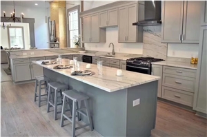 Brazil Calacatta White Quartzite Countertop