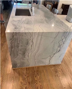 Brazil Calacatta White Quartzite Countertop