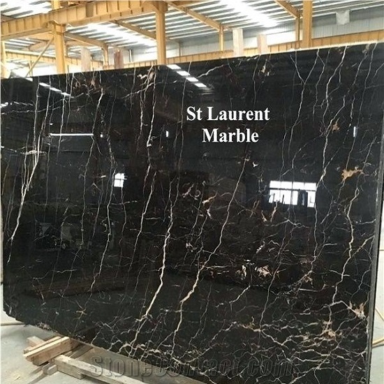 China Nero St Laurent Bown/Black Polished Marble