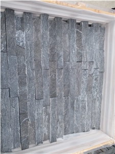 Monsoon Quartzite Black Stone Veneer, Wall Panels, Cultured Stone