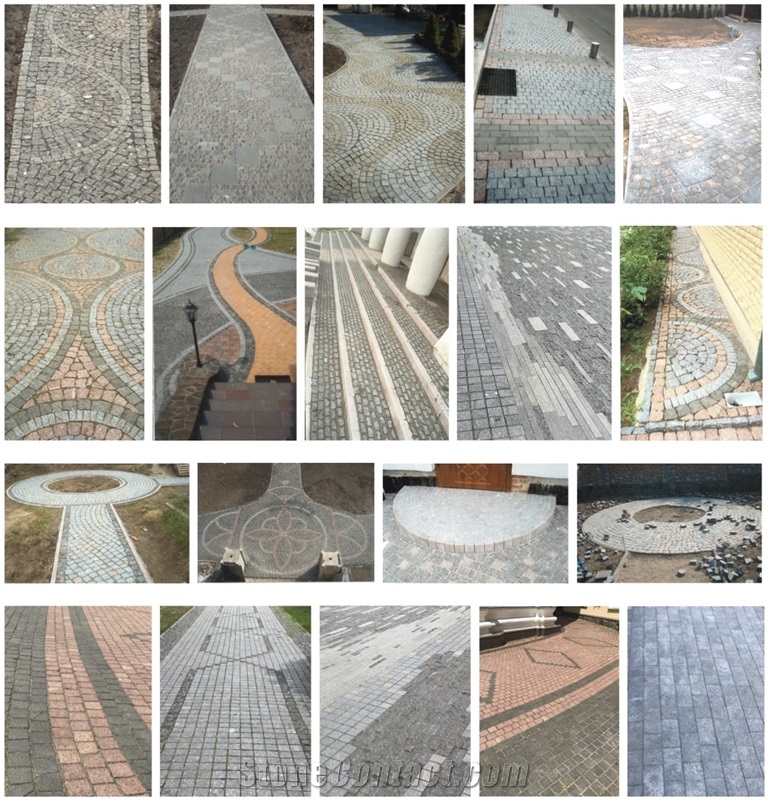 Black Gabbro Chipped Paving Stones, Black Prince Gabbro Cobble Stone
