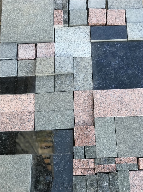 Black Gabbro Chipped Paving Stones, Black Prince Gabbro Cobble Stone