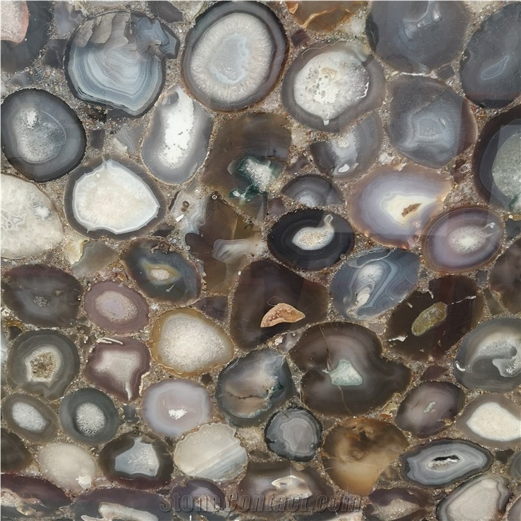 Brown Agate Crystal Semi Precious Stone