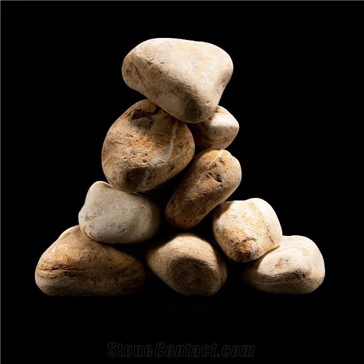 Yellow Travertine Pebble