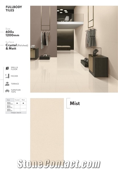 Florence 600x1200 Full Body Ceramic Tiles 9 mm