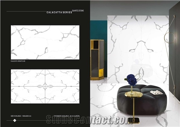 Florence Calcatta Venato Engineered Quartz Slab