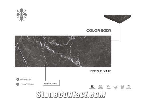 Florence Full Body 800x2400 Chromo Ceramic Slab Tile 15 mm