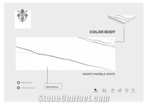 Florence Full Body 800x2400 White Ceramic Slab Tile 15 mm