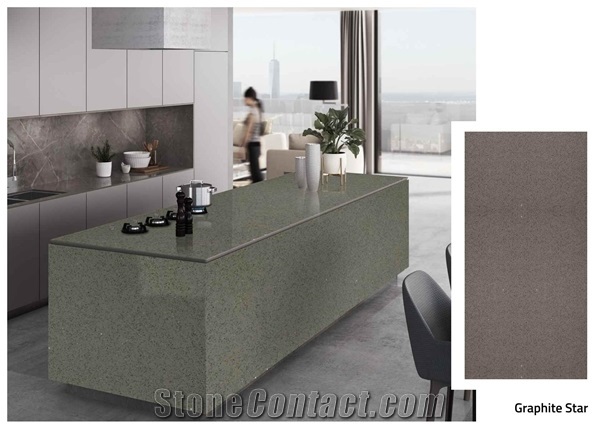 Florence Graphite Star Engineered Quartz Countertops