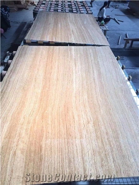 Iran Wood Grain Beige Travertine