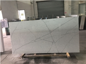 Prefabricated Home White Quartz Kitchen Countertop