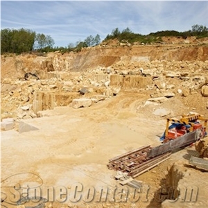 Pierre De Lavoux Limestone Block, France Beige Limestone
