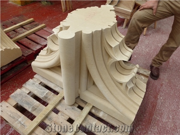 Pierre De Lavoux Limestone Block, France Beige Limestone