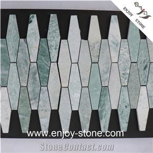 Green Jade Marble Mosaic Tile, Wall Cladding, Wall Covering Green Jade Marble Mosaic Tile, Wall Cladding, Wall Covering