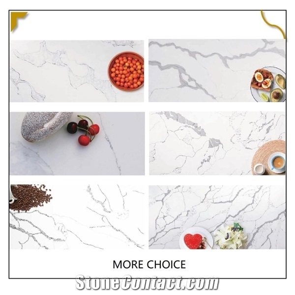 Artificial White Quartz Slabs Stone for House Countertop