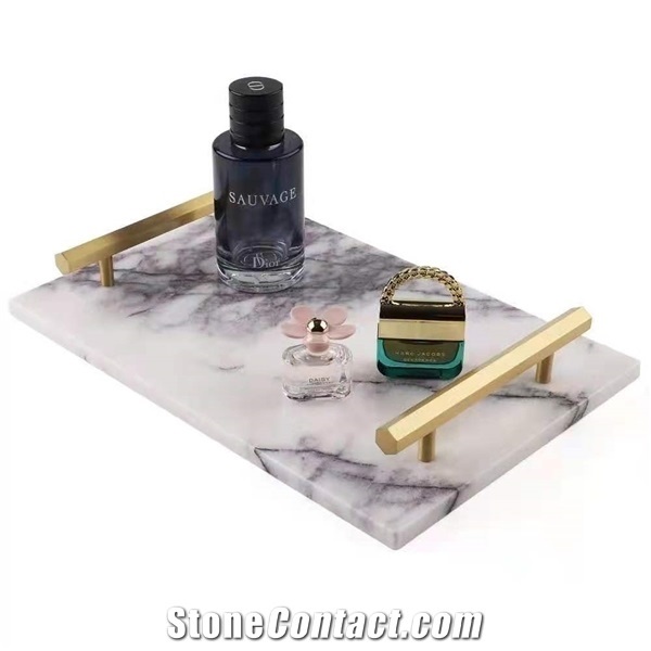 Natural Marble Tray Luxury Tray Decorative Accessory
