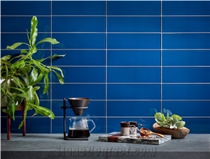 Midnight, Essentials 12x3.5, Glossy (Field Glass Tile) Glass Mosaic