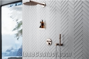 Pure Silk, Cascade 8x2 (Field Glass Mosaic Tile)