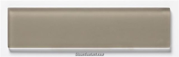 Smoke, Essentials 8x2, Matte (Field Glass Tile) Glass Mosaic