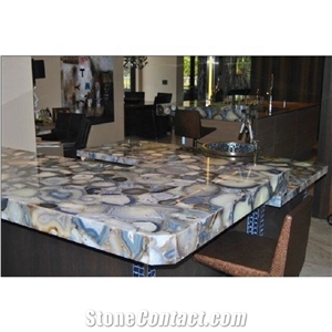 Agate Semiprecious Stone Slabs Wall Decoration