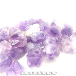 Amethyst Flower Crystal Rough Healing Quartz Stone Pendant