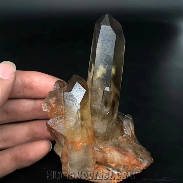 Bulk Rock Smoky Citrine Quartz Crystal Clusters Mineral