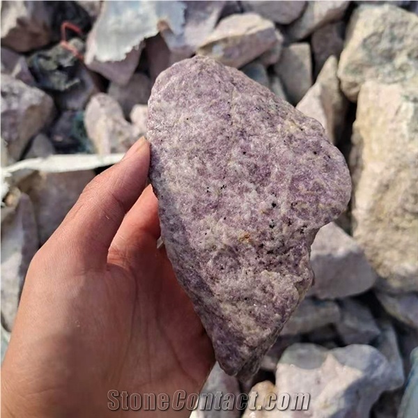 Lilacs Rough Lepidolite Crystal Healing Raw Stone Decoration