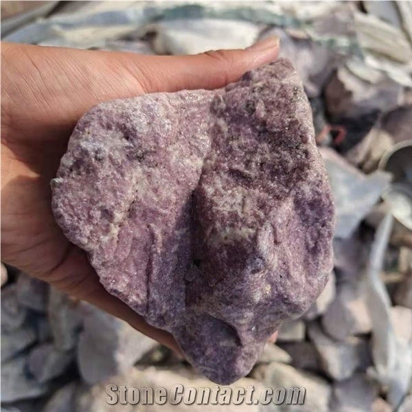 Lilacs Rough Lepidolite Crystal Healing Raw Stone Decoration