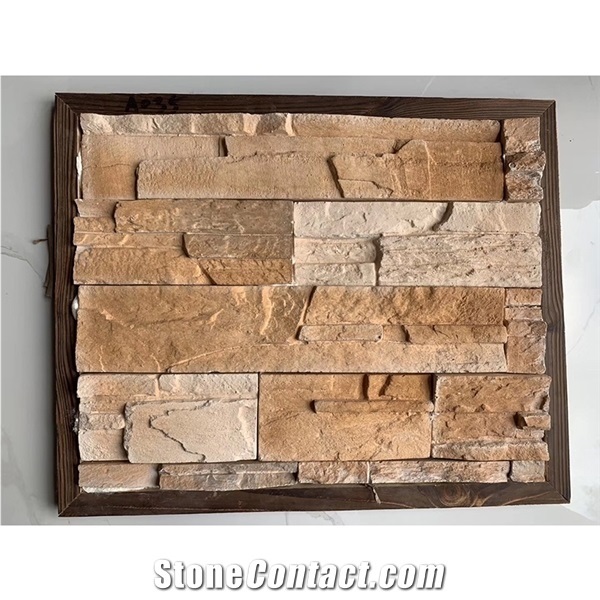 Natural Slate Stone Looking Faux Stone Wall Fence Panel