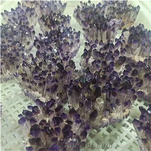 Purple Crystal Quartz Amethyst Healing Cluster Decoration