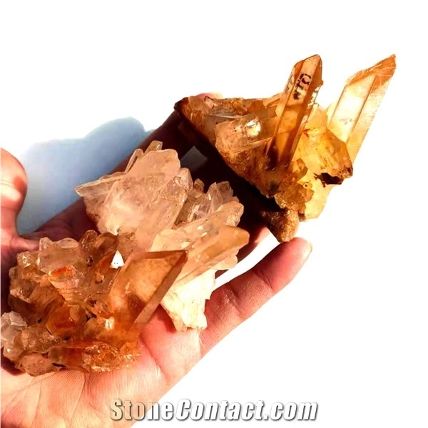 Rose Red Crystal Quartz Cluster Formation Healing Raw Stone