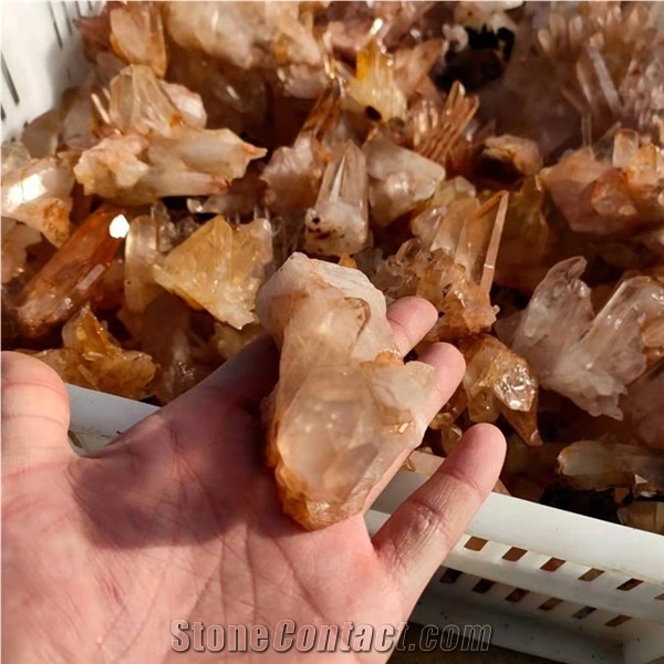 Rose Red Crystal Quartz Cluster Formation Healing Raw Stone