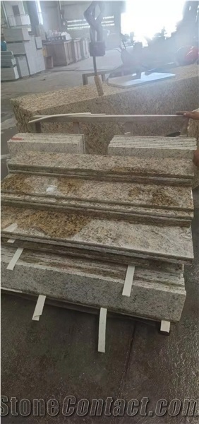 Brazil Golden Ouro Granite Wall Skirting Slab Tiles Cladding