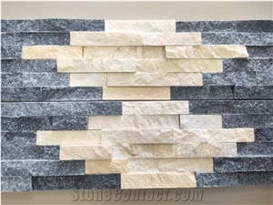 Mix Yellow and Black Color Stone Veneer