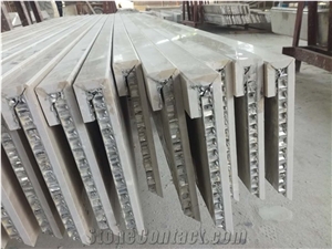 Aluminum Honeycomb Composite White Marble Pillar Panel