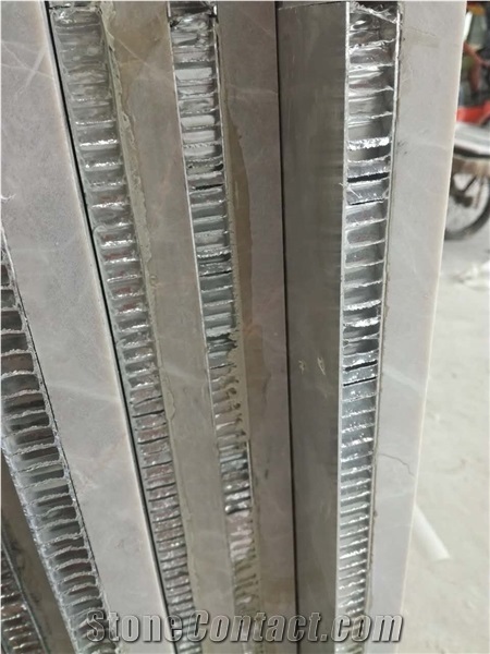 Aluminum Honeycomb Composite White Marble Pillar Panel